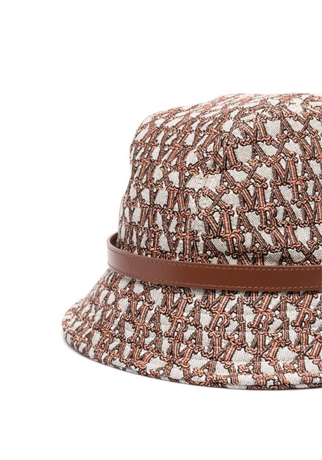 Brown poloma logo-detail bucket hat - women  MAXMARA | 2345710231600002