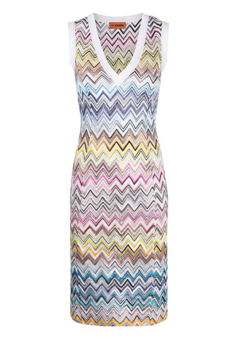 Multicolour zigzag V-neck dress - women MISSONI | DS23SG14BR00JUSM8K2