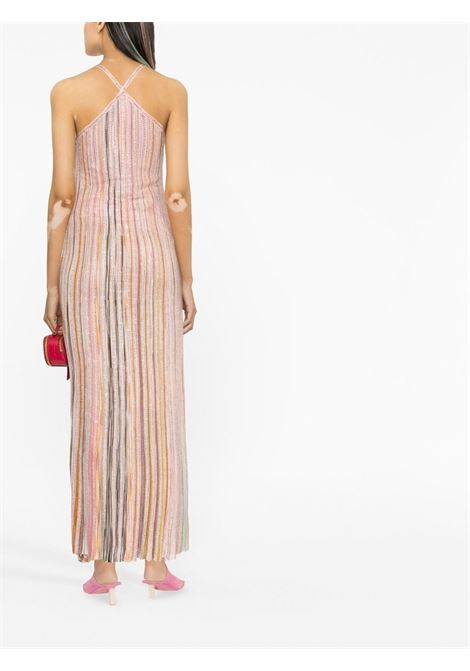 Pink striped scoop-neck maxi dress - women MISSONI | DS23SG4MBK023RS30B0