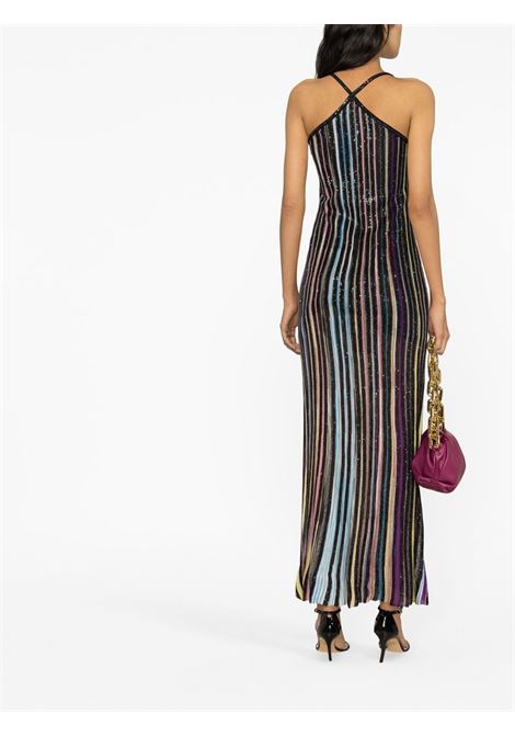 Black and multicolour sequin-embellished pleated midi dress - women MISSONI | DS23SG4MBK023RS91E3