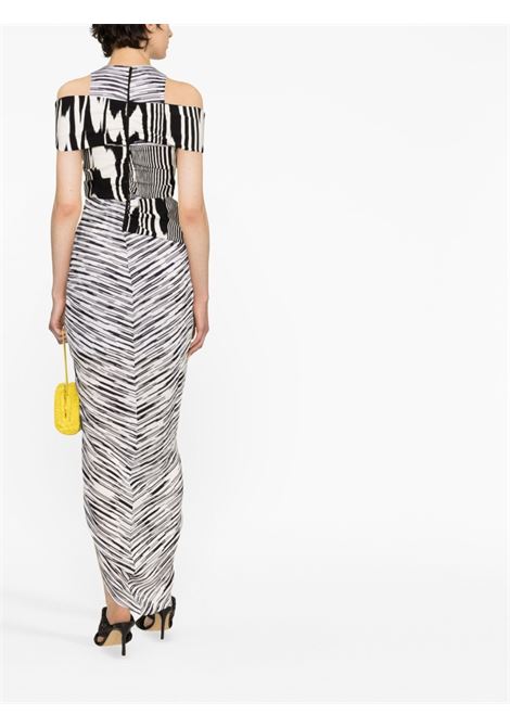 Black and white abstract-print maxi dress - women MISSONI | DS23SG4XBR00JQF9001