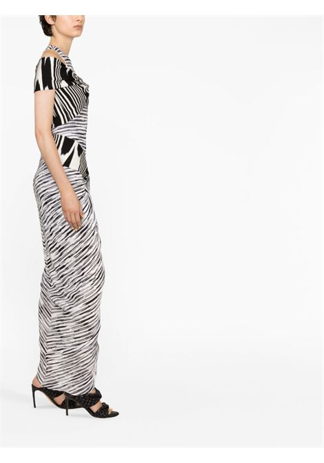 Black and white abstract-print maxi dress - women MISSONI | DS23SG4XBR00JQF9001