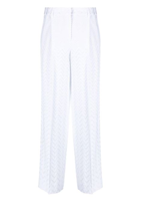 White zigzag wide-leg trousers - women MISSONI | DS23SI1NBR00JE14001