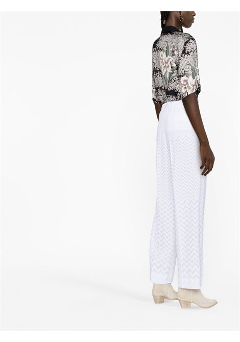 White zigzag wide-leg trousers - women MISSONI | DS23SI1NBR00JE14001