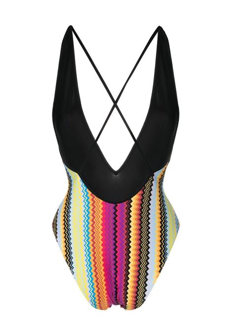Multicolour criss-cross-back swimsuit - women MISSONI | MC22SP03BJ00DGSM8NP