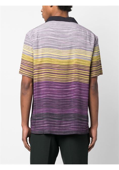Multicolour stripe-print short-sleeved shirt - men MISSONI | US23SJ0RBW00M5F500R