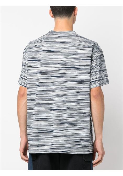 Blue stripe-print T-shirt - men MISSONI | US23SL12BJ0001F703I