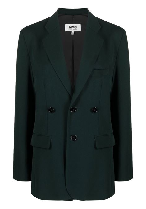 Green tailored single-breasted blazer - women MM6 MAISON MARGIELA | S52BN0112S76435650