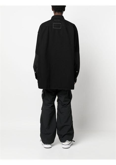 Black panelled denim long-sleeved shirt - women MM6 MAISON MARGIELA | S52DL0225S30845900
