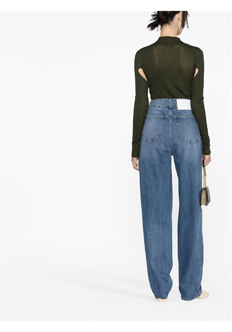 Jeans con effetto vissuto in blu - donna MM6 MAISON MARGIELA | S52LA0187S30589973
