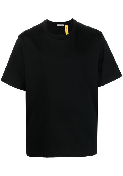 Black crew-neck t-shirt - unisex MONCLER ALICIA KEYS | 8C0000389A44999