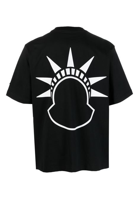 T-shirt a girocollo in nero - unisex MONCLER ALICIA KEYS | 8C0000389A44999