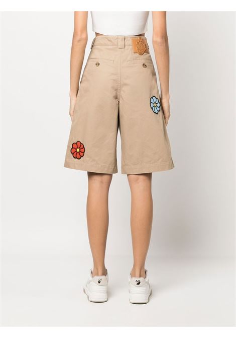 Beige macram? flower-embroidery bermuda shorts - women MONCLER X JW ANDERSON | 2B00001M2731236