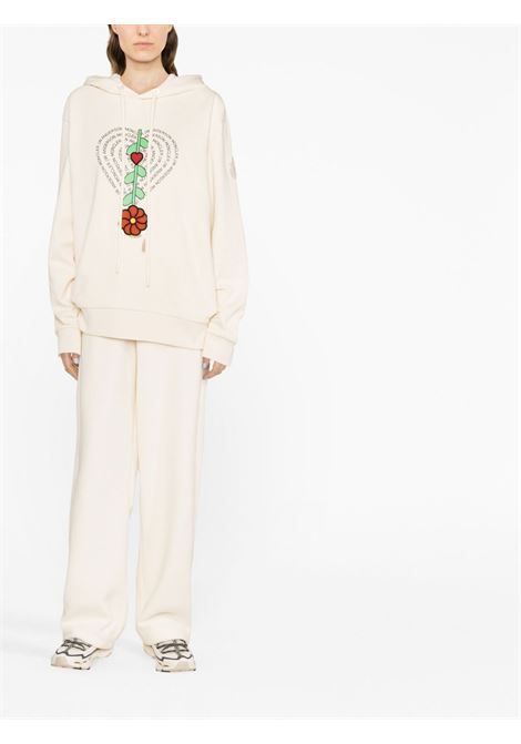 Beige graphic-print sweatshirt - women MONCLER X JW ANDERSON | 8G00003M2682040
