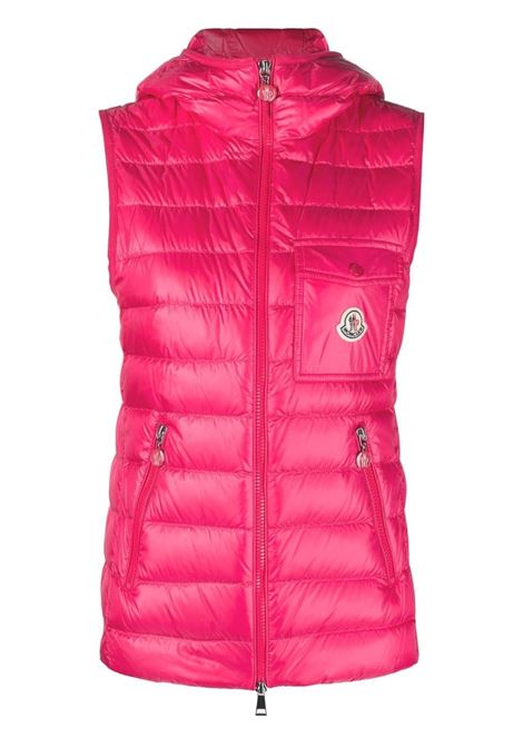 Pink Glygos hooded quilted gilet - women MONCLER | 1A00028595ZZ562