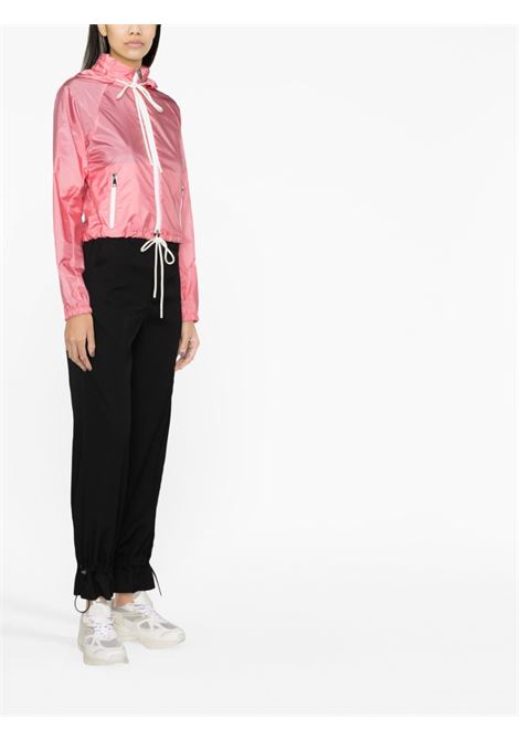 Pink drawstring-detailed hooded jacket - women MONCLER | 1A00110539ZD52T