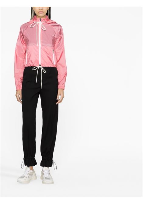 Pink drawstring-detailed hooded jacket - women MONCLER | 1A00110539ZD52T