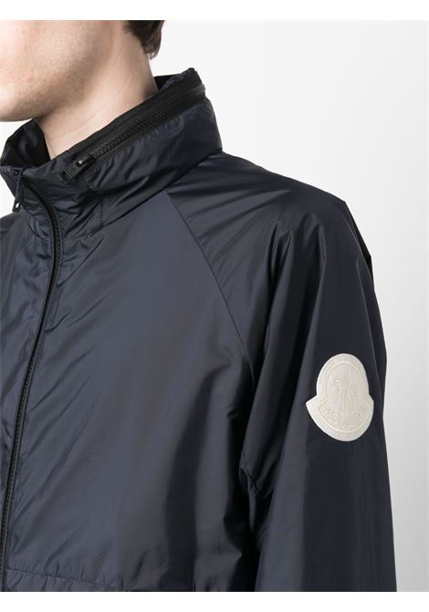 Blue hooded zip-front jacket - men MONCLER | 1A0014353A5EP70
