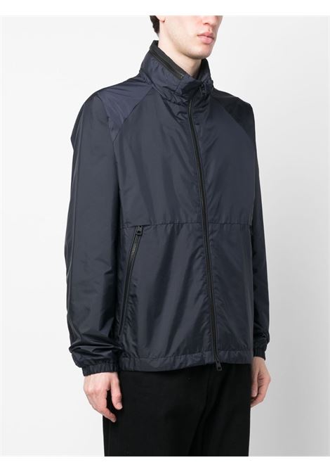 Blue hooded zip-front jacket - men MONCLER | 1A0014353A5EP70