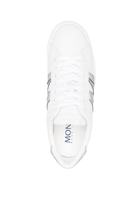 Sneakers basse monaco m in bianco e argento - donna MONCLER | 4M00220M3158P09