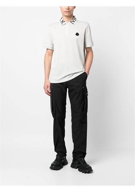 White logo-collar polo shirt - men MONCLER | 8A000048467391R