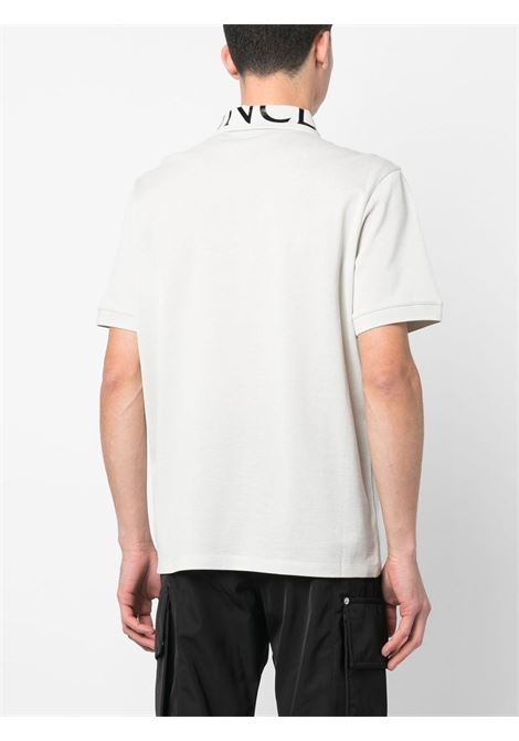 White logo-collar polo shirt - men MONCLER | 8A000048467391R