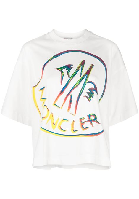 White logo-print T-shirt - women MONCLER | 8C00026899SP033
