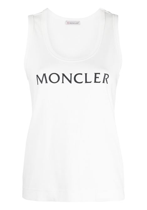 White logo-print tank top - women MONCLER | 8P0000189A0D033