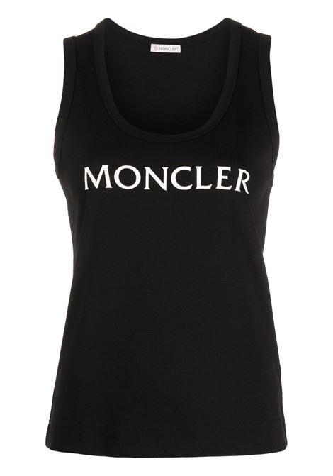 Black logo-print tank top - women MONCLER | 8P0000189A0D999
