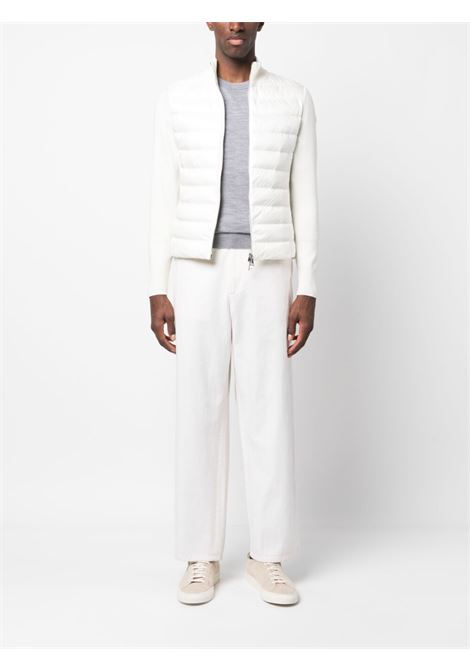 White padded zip-up cardigan - men MONCLER | 9B00018M1131030