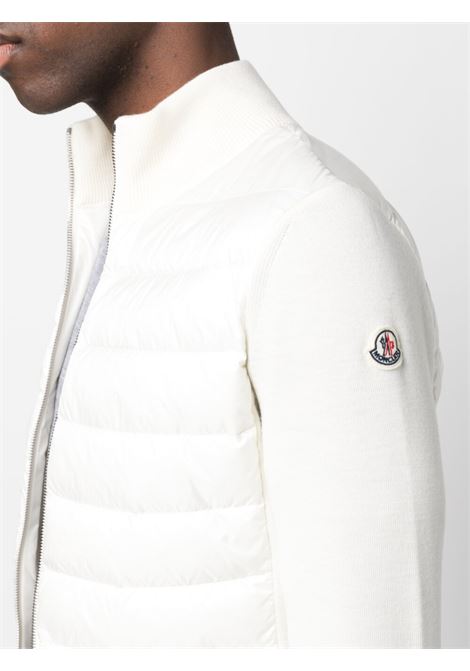 White padded zip-up cardigan - men MONCLER | 9B00018M1131030