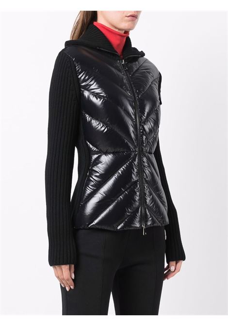 Black quilted zip-up cardigan - women MONCLER | 9B00018M1131999