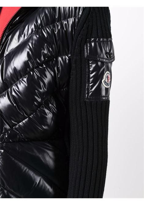 Black quilted zip-up cardigan - women MONCLER | 9B00018M1131999