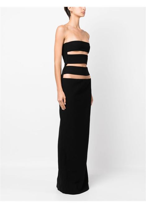 Black cut-out strapless gown - women MONOT | MONOTSS23801BLK