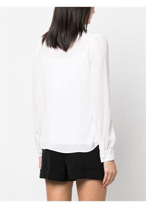 White pussy-bow collar shirt - women  MOSCHINO | A020905370001