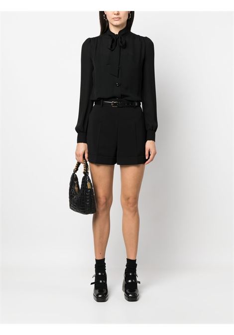 Camicia con fiocco in nero - donna MOSCHINO | A020905370555
