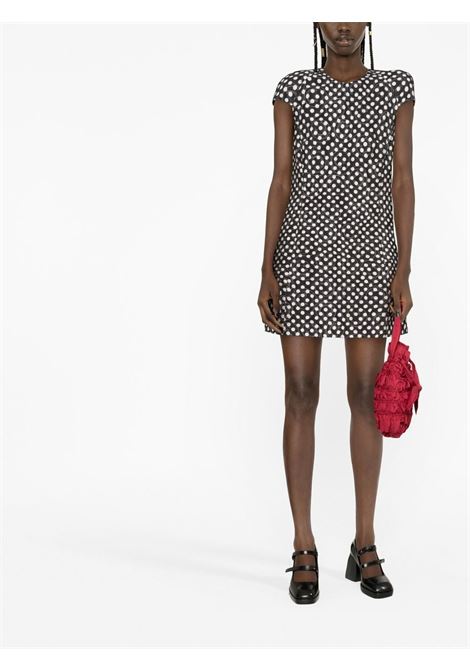 Black and white short-sleeve polka-dot dress - women MOSCHINO | A046205681555