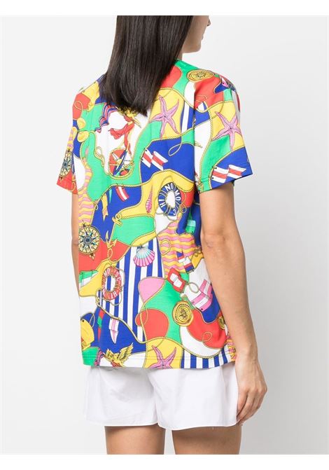 Round neck short sleeve t-shirt in fantasy - women MOSCHINO | A070704404888