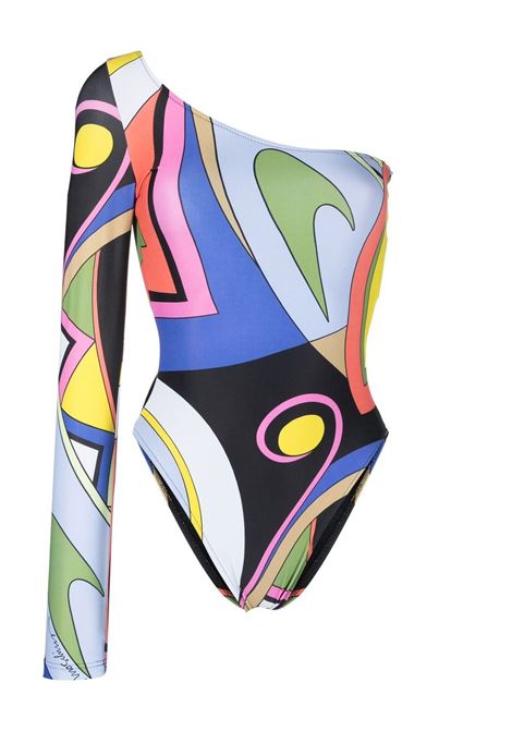 Multicolour asymmetric one-shoulder swimsuit - women  MOSCHINO | A420505762888
