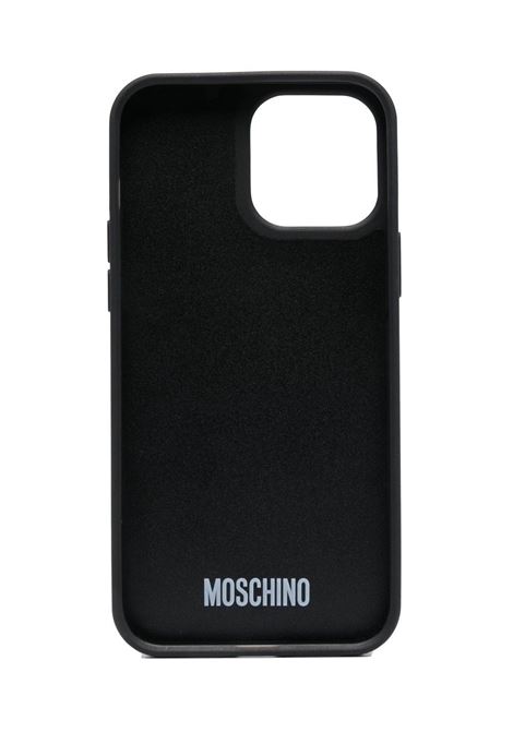 Pink bear-print iPhone 12 Pro Max case - unisex MOSCHINO | A790283060205