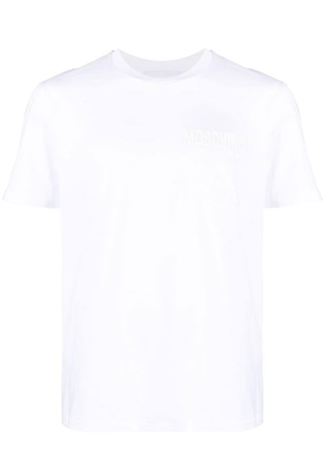 T-shirt con stampa in bianco - uomo MOSCHINO | V073120411001