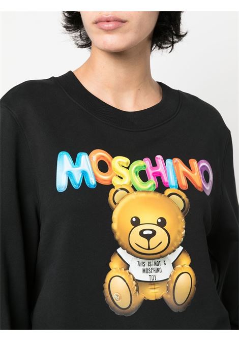 Long sleeve sweatshirt in black - women MOSCHINO | V170204281555