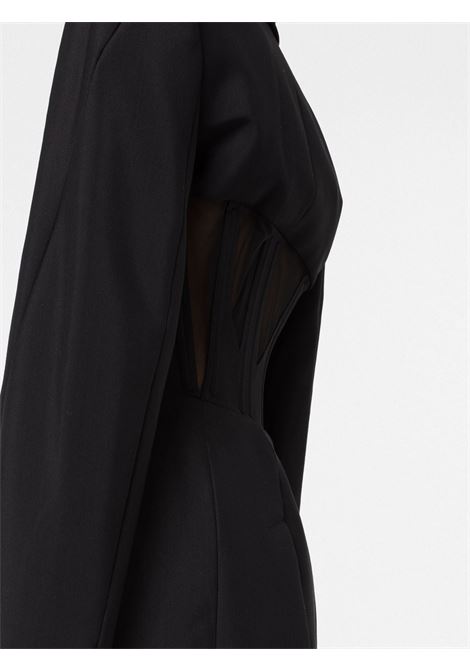 Black cutout-detail corset blazer - women  MUGLER | 23S1VE0370182B1919
