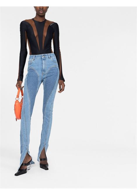 Jeans con design a pannelli in blu - donna MUGLER | 23S6PA0358247B2929