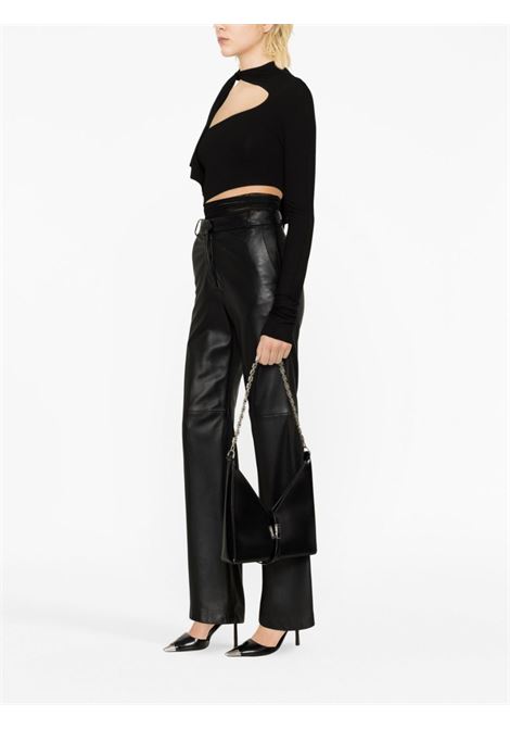 Black cut-out one-shoulder bodysuit - women MUGLER | 23S1BO0204680B1919