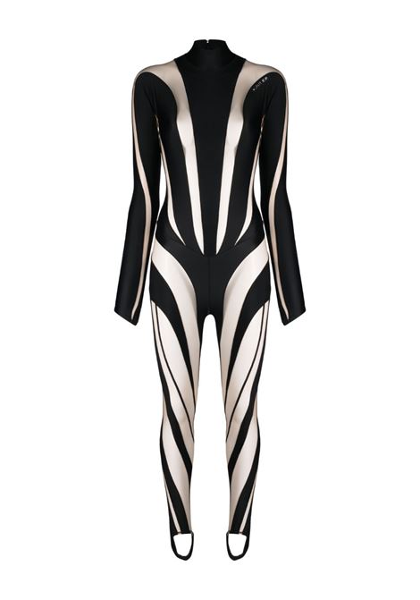 Black panel design jumpsuit - women MUGLER | 23S1CO010184219991