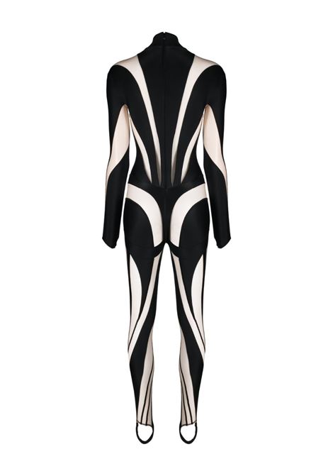 Black panel design jumpsuit - women MUGLER | 23S1CO010184219991