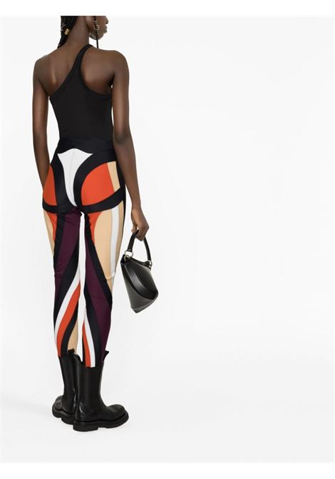 Leggings Spiral con inserti in nero e multicolore - donna MUGLER | 23S1PA0240842B1930