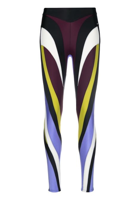 Multicolour Spiral panelled leggings - women MUGLER | 23S1PA0240842B9951