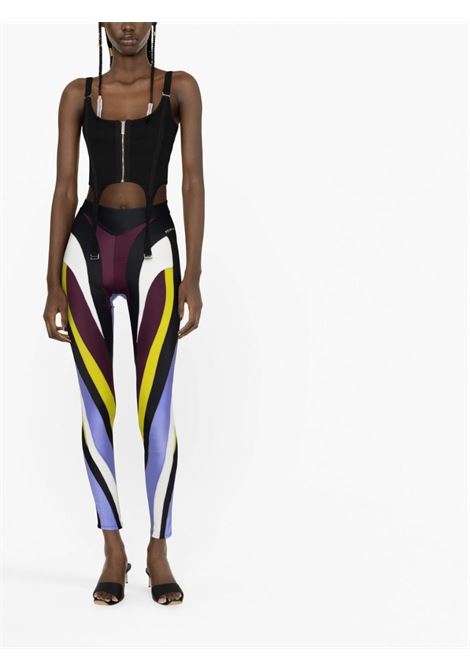 Multicolour Spiral panelled leggings - women MUGLER | 23S1PA0240842B9951